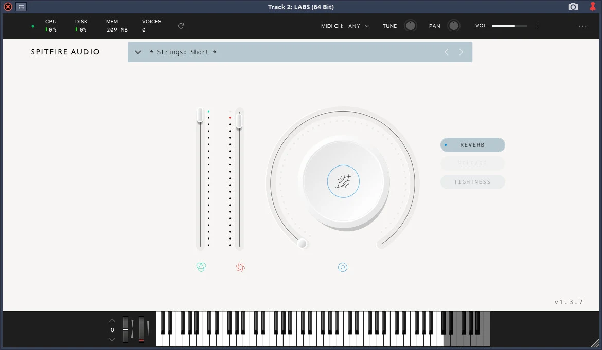 An image showing the Spitfire Audio LABS VST interface