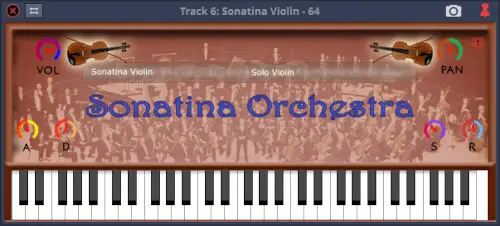 An image showing the Sonatina Violin VST interface
