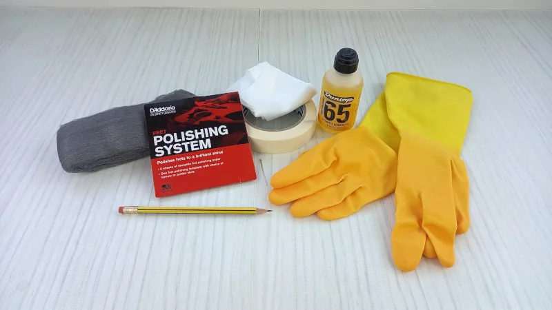 Equipment for a cleaning rosewood fretboard