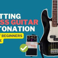 Setting bass guitar intonation