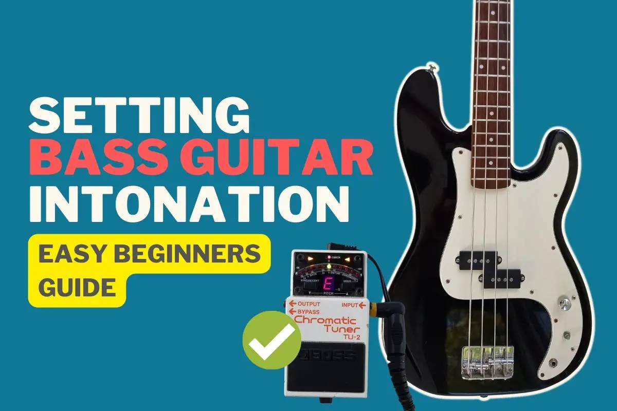 Setting bass guitar intonation