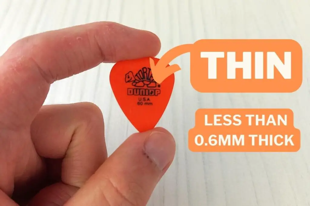 Guitar pick thickness