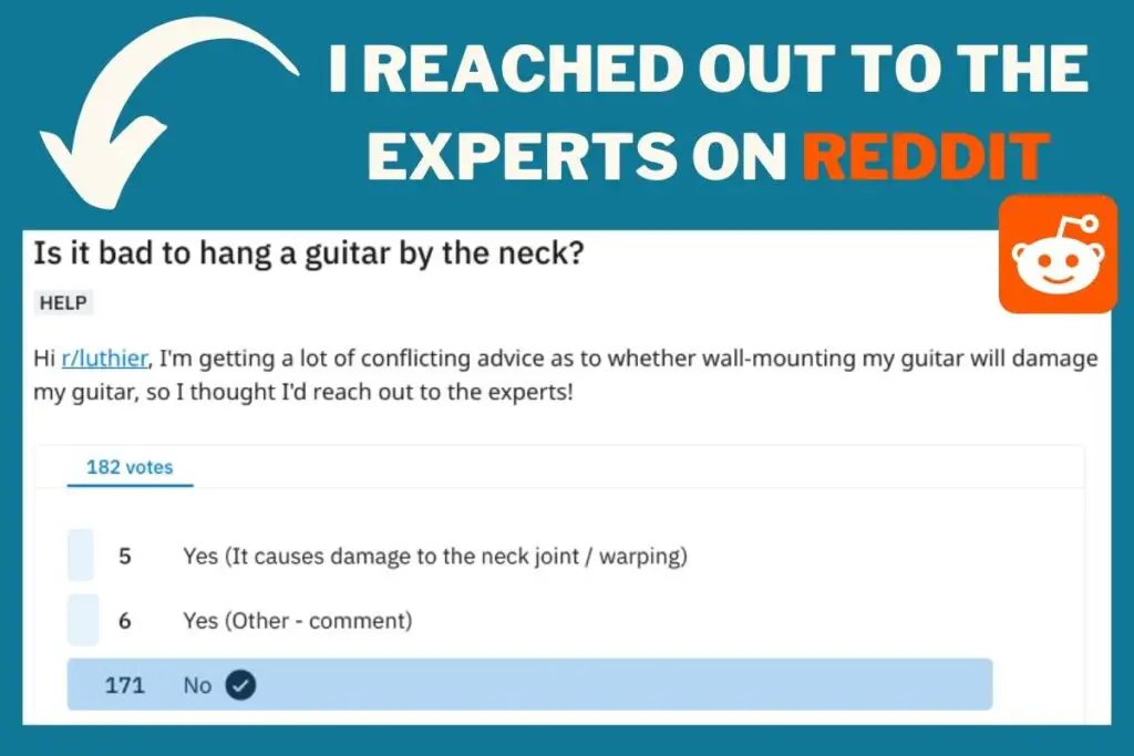 is it bad to hang a guitar by the neck reddit