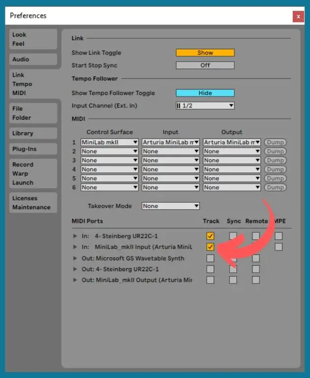 how to connect a midi keyboard to ableton