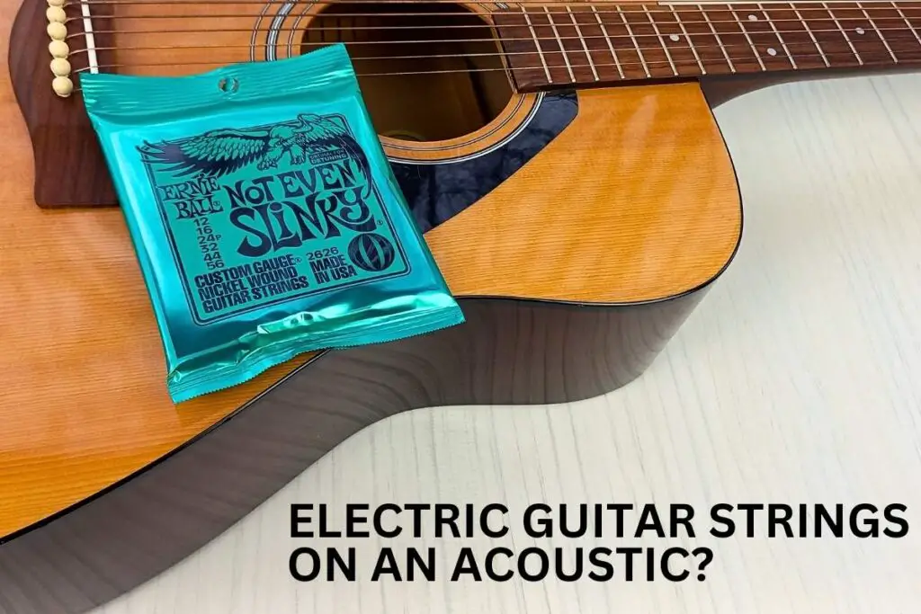 Can you put electric guitar strings on an acoustic guitar